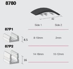 PVC 8780 Flexible Trim Top (42mm) 2.75m Length