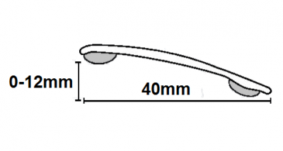 Max Reflections 253.9BBK 2-in-1 Stick Down Ramp Edge / Cover Strip 0-12mm Brushed Black (2.7m x 5 lengths)